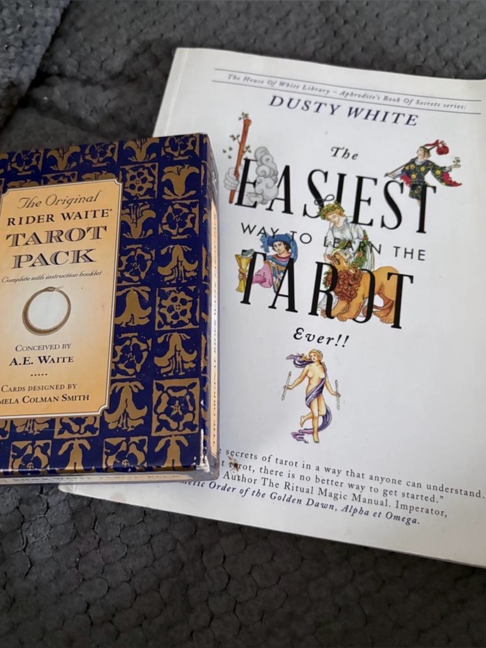 tarot card deck and book